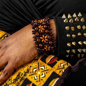 wooden beaded bracelet