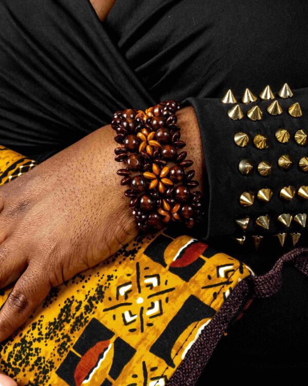 wooden beaded bracelet