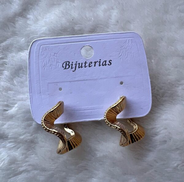 Golden wing-shaped earrings