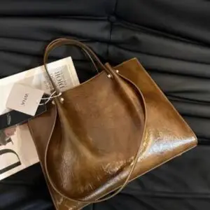 Brown leather bag