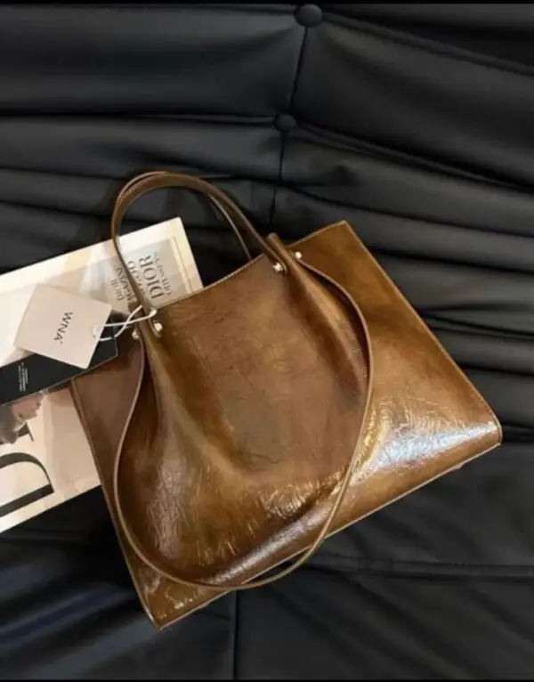 Brown leather bag