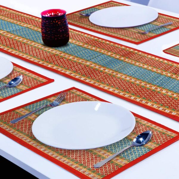 Handmade Table Mat Set – Centre Mat and 6 Side Mats