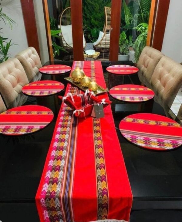 Handmade Table Mat Set – Centre Mat and 6 Side Mats