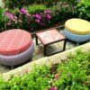 Low Tyre Cushion Seating Set with Table