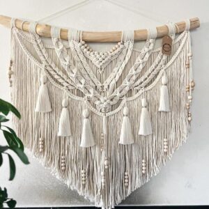 Macramé Beaded Wall Hanging Macrame Beaded Wall Hanging