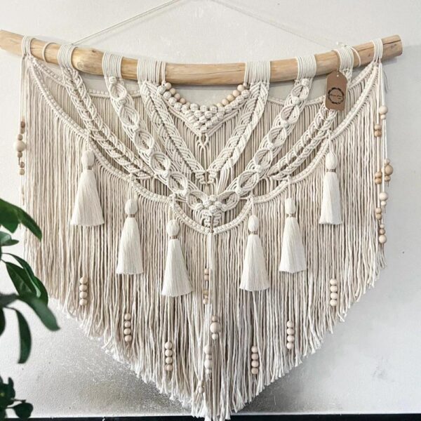 Macrame Beaded Wall Hanging