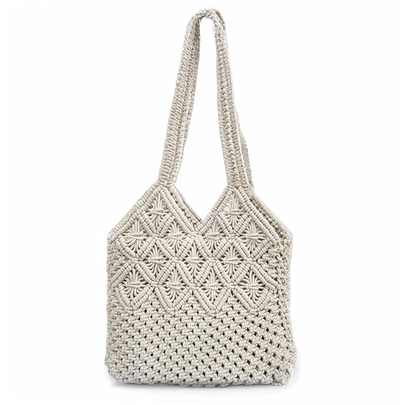 Handmade Macrame Handbag-Artisan Woven Fashion Bag